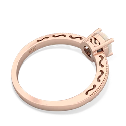 Opal Milgrain Filigree 14K Rose Gold ring R5090