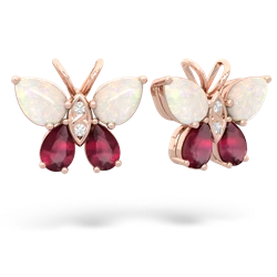 Opal Butterfly 14K Rose Gold earrings E2215