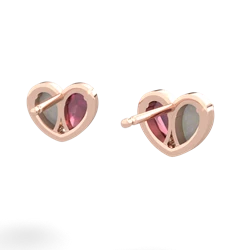 Opal 'Our Heart' 14K Rose Gold earrings E5072