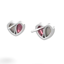 Opal 'Our Heart' 14K White Gold earrings E5072