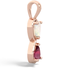 Opal Infinity 14K Rose Gold pendant P5050