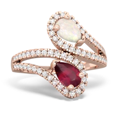 Opal Diamond Dazzler 14K Rose Gold ring R3000