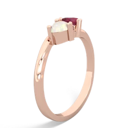 Opal Sweethearts 14K Rose Gold ring R5260