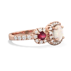 Opal Regal Halo 14K Rose Gold ring R5350