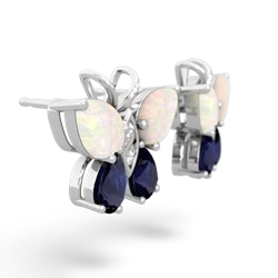 Opal Butterfly 14K White Gold earrings E2215