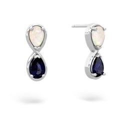 Opal Infinity 14K White Gold earrings E5050