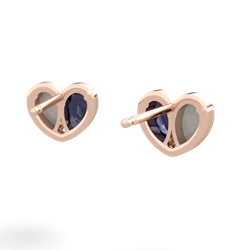 Opal 'Our Heart' 14K Rose Gold earrings E5072