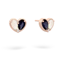 Opal 'Our Heart' 14K Rose Gold earrings E5072