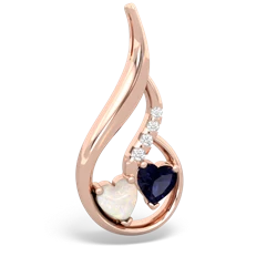 Opal Keepsake Curves 14K Rose Gold pendant P5450