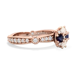 Opal Sparkling Tiara Cluster 14K Rose Gold ring R26293RD