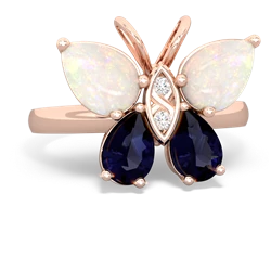 Opal Butterfly 14K Rose Gold ring R2215