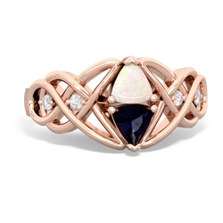 Opal Keepsake Celtic Knot 14K Rose Gold ring R5300