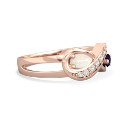 Opal Diamond Infinity 14K Rose Gold ring R5390