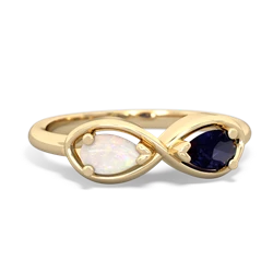 Opal Infinity 14K Yellow Gold ring R5050