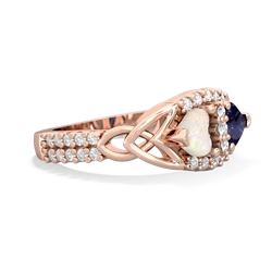 Opal Sparkling Celtic Knot 14K Rose Gold ring R2645