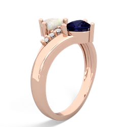 Opal Heart To Heart 14K Rose Gold ring R2064