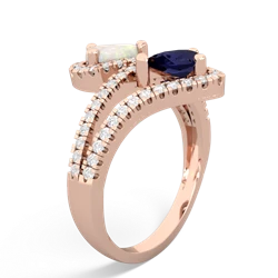 Opal Diamond Dazzler 14K Rose Gold ring R3000