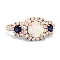 Opal Regal Halo 14K Rose Gold ring R5350