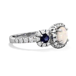 Opal Regal Halo 14K White Gold ring R5350