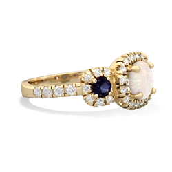 Opal Regal Halo 14K Yellow Gold ring R5350