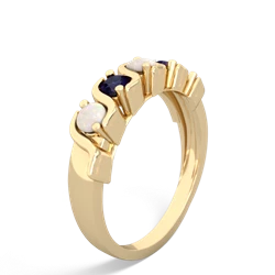 Opal Anniversary Band 14K Yellow Gold ring R2089