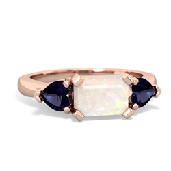 Opal Three Stone 14K Rose Gold ring R5235