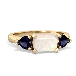 Opal Three Stone 14K Yellow Gold ring R5235