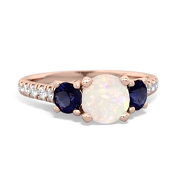 Opal Pave Trellis 14K Rose Gold ring R5500