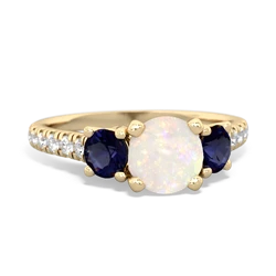 Opal Pave Trellis 14K Yellow Gold ring R5500