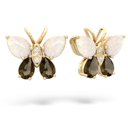 Opal Butterfly 14K Yellow Gold earrings E2215