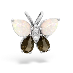 Opal Butterfly 14K White Gold pendant P2215