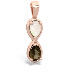 Opal Infinity 14K Rose Gold pendant P5050