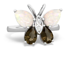 Opal Butterfly 14K White Gold ring R2215