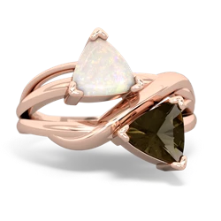 Opal Split Band Swirl 14K Rose Gold ring R2341