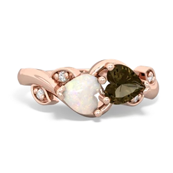 Opal Floral Elegance 14K Rose Gold ring R5790