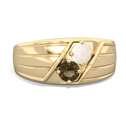 Opal Men's Streamline 14K Yellow Gold ring R0460