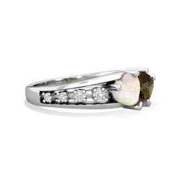 Opal Heart To Heart 14K White Gold ring R3342