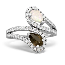 Opal Diamond Dazzler 14K White Gold ring R3000