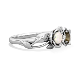 Opal Rose Garden 14K White Gold ring R5510