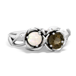 Opal Rose Garden 14K White Gold ring R5510