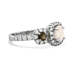 Opal Regal Halo 14K White Gold ring R5350