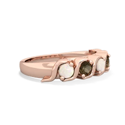 Opal Anniversary Band 14K Rose Gold ring R2089