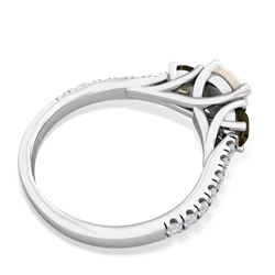 Opal Pave Trellis 14K White Gold ring R5500