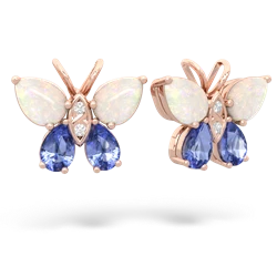 Opal Butterfly 14K Rose Gold earrings E2215