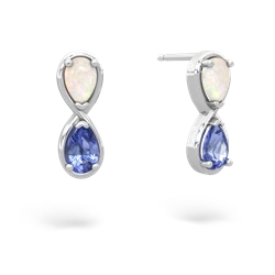 Opal Infinity 14K White Gold earrings E5050