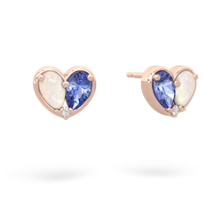 Opal 'Our Heart' 14K Rose Gold earrings E5072