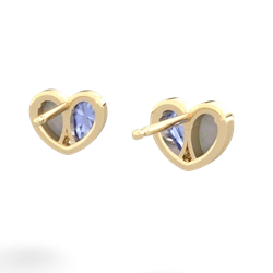 Opal 'Our Heart' 14K Yellow Gold earrings E5072