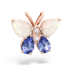 Opal Butterfly 14K Rose Gold pendant P2215