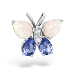 Opal Butterfly 14K White Gold pendant P2215