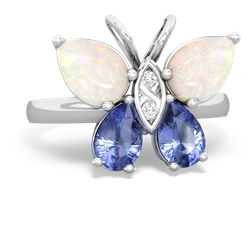 Opal Butterfly 14K White Gold ring R2215